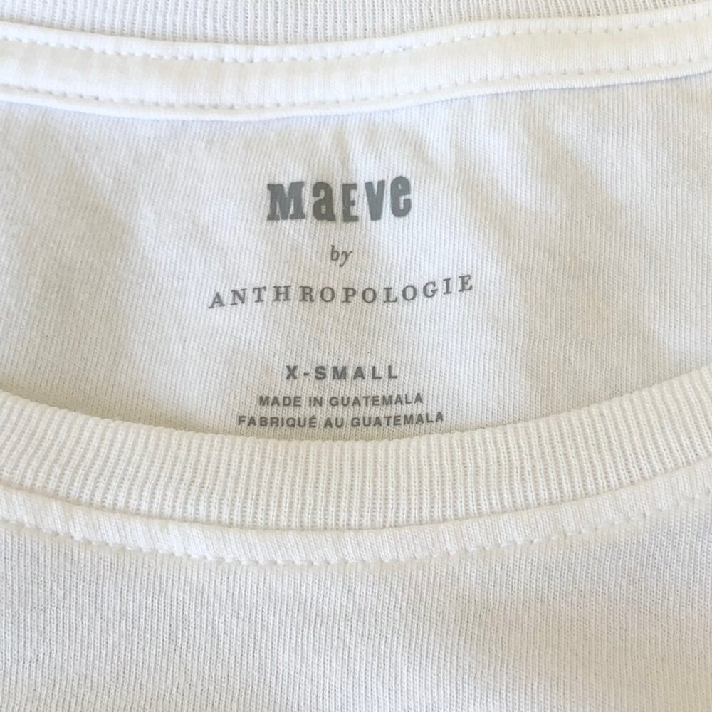 NWT! Anthropologie Maeve White Graphic Tee London-Paris-Milan, Size XS - Picture 3 of 8